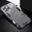 Silicone Matte Finish and Plastic Back Cover Case with Stand A05 for Apple iPhone 14 Pro Max