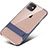Silicone Matte Finish and Plastic Back Cover Case with Stand A06 for Apple iPhone 11 Blue