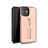 Silicone Matte Finish and Plastic Back Cover Case with Stand A07 for Apple iPhone 11