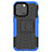 Silicone Matte Finish and Plastic Back Cover Case with Stand A07 for Apple iPhone 13 Pro