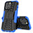 Silicone Matte Finish and Plastic Back Cover Case with Stand A07 for Apple iPhone 13 Pro Max