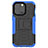 Silicone Matte Finish and Plastic Back Cover Case with Stand A07 for Apple iPhone 13 Pro Max