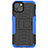 Silicone Matte Finish and Plastic Back Cover Case with Stand A07 for Apple iPhone 14