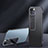 Silicone Matte Finish and Plastic Back Cover Case with Stand A08 for Apple iPhone 13 Mini