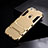 Silicone Matte Finish and Plastic Back Cover Case with Stand for Apple iPhone 6S Plus Gold