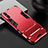 Silicone Matte Finish and Plastic Back Cover Case with Stand for Huawei Enjoy 10e Red