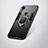 Silicone Matte Finish and Plastic Back Cover Case with Stand for Huawei Honor 8A Black