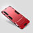 Silicone Matte Finish and Plastic Back Cover Case with Stand for Huawei Honor Magic 2 Red