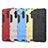 Silicone Matte Finish and Plastic Back Cover Case with Stand for Huawei Maimang 7