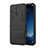 Silicone Matte Finish and Plastic Back Cover Case with Stand for Huawei Mate 20 Lite Black