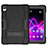 Silicone Matte Finish and Plastic Back Cover Case with Stand for Huawei MediaPad M6 10.8 Black
