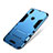 Silicone Matte Finish and Plastic Back Cover Case with Stand for Huawei Nova 3i Blue