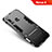 Silicone Matte Finish and Plastic Back Cover Case with Stand for Huawei Nova 4 Black