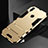 Silicone Matte Finish and Plastic Back Cover Case with Stand for Huawei Nova Lite 3 Gold