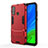 Silicone Matte Finish and Plastic Back Cover Case with Stand for Huawei P Smart (2020)
