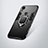 Silicone Matte Finish and Plastic Back Cover Case with Stand for Huawei Y6s Black