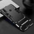 Silicone Matte Finish and Plastic Back Cover Case with Stand for Huawei Y8s Black