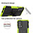 Silicone Matte Finish and Plastic Back Cover Case with Stand for Motorola Moto Edge 20 Pro 5G