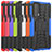 Silicone Matte Finish and Plastic Back Cover Case with Stand for Motorola Moto Edge Lite 5G