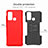 Silicone Matte Finish and Plastic Back Cover Case with Stand for Motorola Moto G40 Fusion