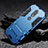 Silicone Matte Finish and Plastic Back Cover Case with Stand for Nokia 6.1 Plus Sky Blue