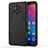 Silicone Matte Finish and Plastic Back Cover Case with Stand for Nokia 9 PureView Black