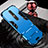 Silicone Matte Finish and Plastic Back Cover Case with Stand for Nokia X5 Sky Blue