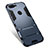 Silicone Matte Finish and Plastic Back Cover Case with Stand for OnePlus 5T A5010 Gray