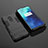 Silicone Matte Finish and Plastic Back Cover Case with Stand for OnePlus 7T Pro Black