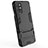 Silicone Matte Finish and Plastic Back Cover Case with Stand for OnePlus 8T 5G