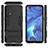 Silicone Matte Finish and Plastic Back Cover Case with Stand for Oppo Reno4 4G