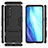 Silicone Matte Finish and Plastic Back Cover Case with Stand for Oppo Reno4 Pro 4G