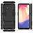 Silicone Matte Finish and Plastic Back Cover Case with Stand for Oppo Reno4 SE 5G