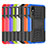 Silicone Matte Finish and Plastic Back Cover Case with Stand for Samsung Galaxy A2 Core A260F A260G
