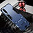 Silicone Matte Finish and Plastic Back Cover Case with Stand for Samsung Galaxy A70S Blue