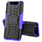 Silicone Matte Finish and Plastic Back Cover Case with Stand for Samsung Galaxy A80 Purple