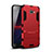 Silicone Matte Finish and Plastic Back Cover Case with Stand for Samsung Galaxy A9 Pro (2016) SM-A9100 Red