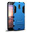 Silicone Matte Finish and Plastic Back Cover Case with Stand for Samsung Galaxy C8 C710F Sky Blue