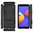 Silicone Matte Finish and Plastic Back Cover Case with Stand for Samsung Galaxy M01 Core