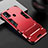 Silicone Matte Finish and Plastic Back Cover Case with Stand for Samsung Galaxy M31 Prime Edition Red