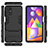 Silicone Matte Finish and Plastic Back Cover Case with Stand for Samsung Galaxy M31s