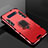 Silicone Matte Finish and Plastic Back Cover Case with Stand for Samsung Galaxy S10 5G Red