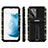 Silicone Matte Finish and Plastic Back Cover Case with Stand for Samsung Galaxy S21 5G