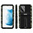 Silicone Matte Finish and Plastic Back Cover Case with Stand for Samsung Galaxy S21 5G Mixed