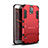 Silicone Matte Finish and Plastic Back Cover Case with Stand for Samsung Galaxy S5 G900F G903F Red