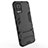 Silicone Matte Finish and Plastic Back Cover Case with Stand for Vivo V20