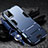 Silicone Matte Finish and Plastic Back Cover Case with Stand for Vivo V20 Pro 5G
