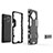 Silicone Matte Finish and Plastic Back Cover Case with Stand for Xiaomi Mi 10i 5G