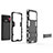 Silicone Matte Finish and Plastic Back Cover Case with Stand for Xiaomi Mi 11 Ultra 5G