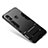 Silicone Matte Finish and Plastic Back Cover Case with Stand for Xiaomi Mi 8 Black